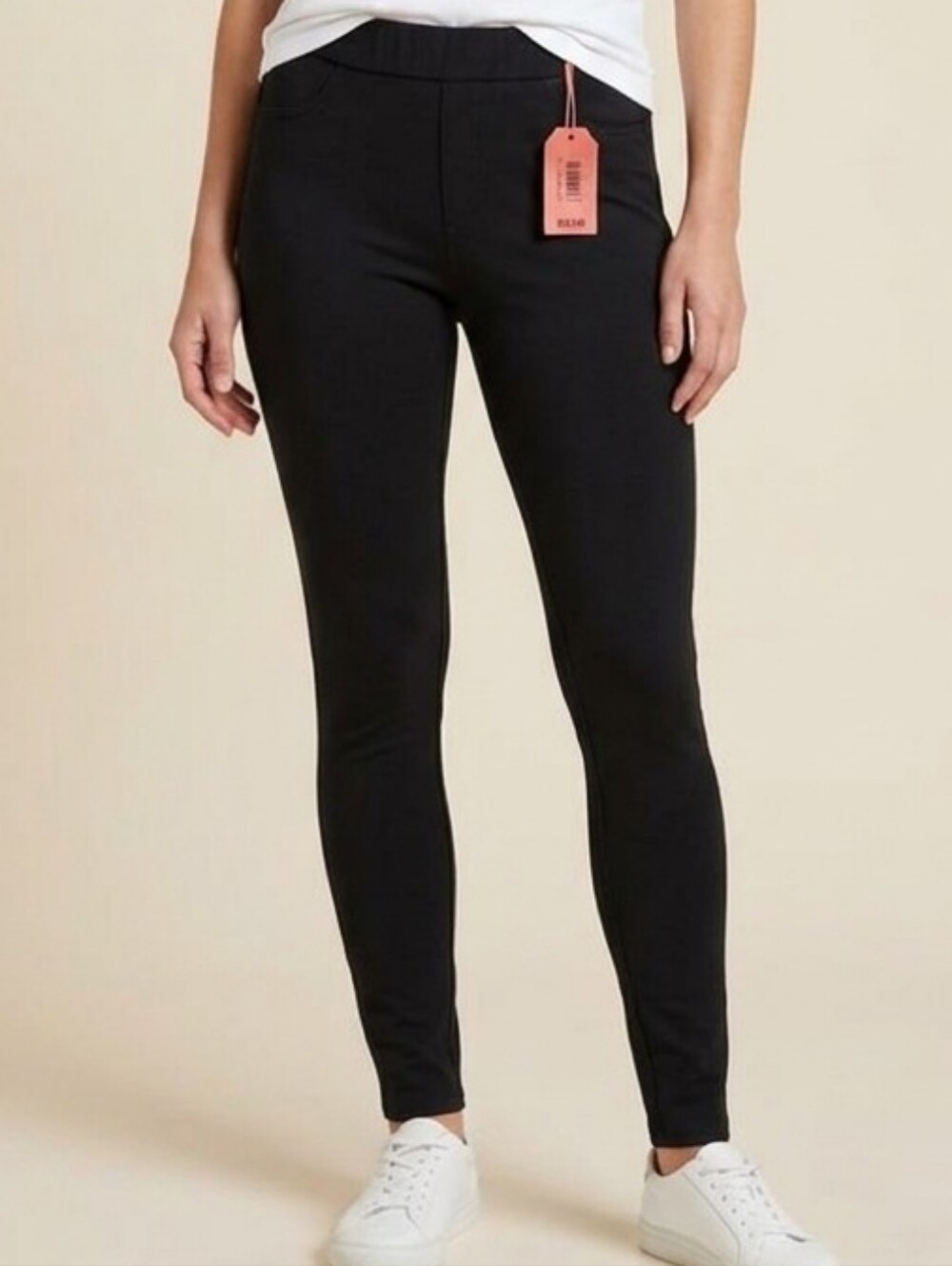 James Jeans Black Knit Ponte Leggings Stretch Skinny Pants NWT 31